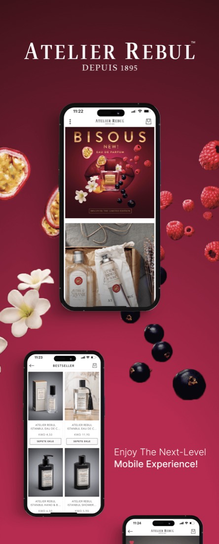 Atelier Rebul mobile app built with Shopney