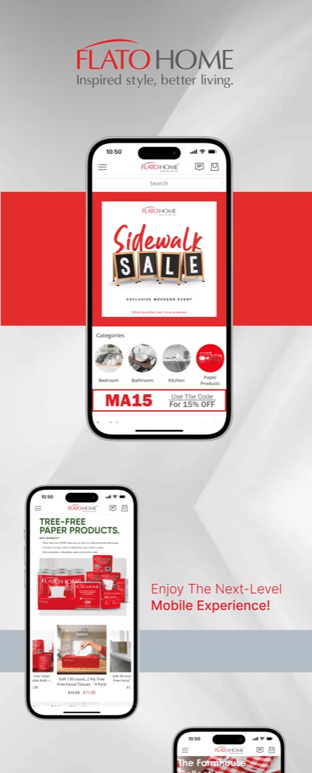Flato mobile app built with Shopney