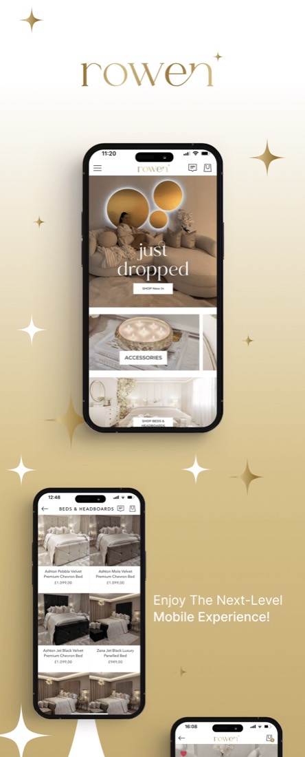 Rowen mobile app built with Shopney