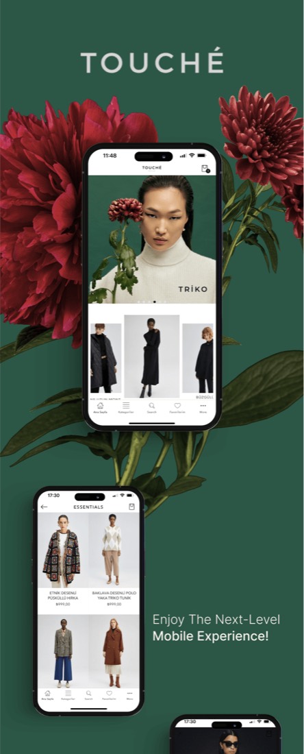 Touche mobile app built with Shopney